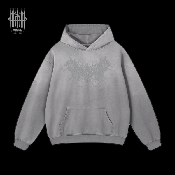 MK0KM Heavyweight Sunfade Oversized Hoodie GRX