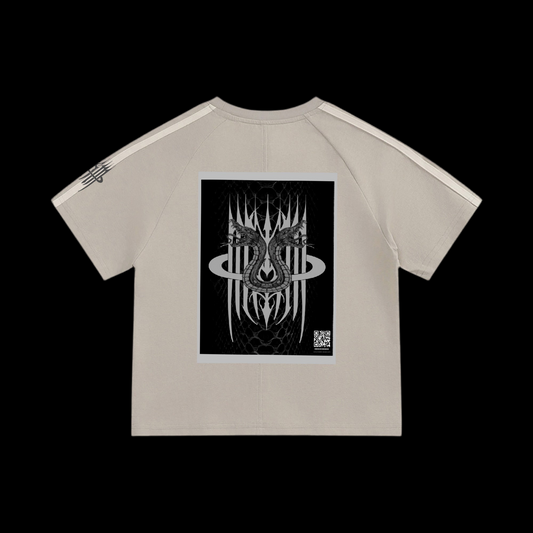 MK0KM Striped Sleeve Cotton T-Shirt