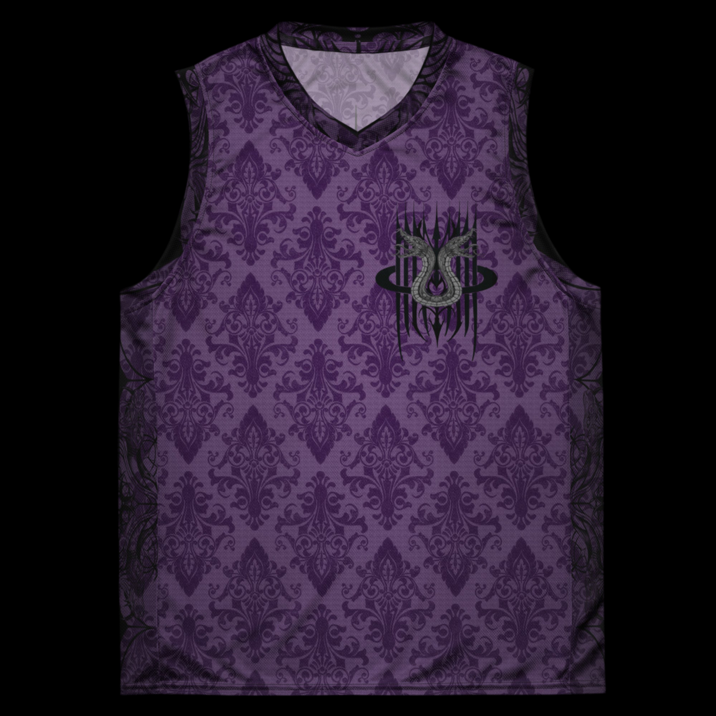 MK0KM Recycled unisex basketball jersey DARK_ BAROQUE