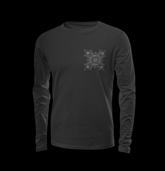 MK0KM Heavyweight 100% Cotton Goth Shirts: Darkness Sustainably with 4 Sphinx and Gothic Cross. Eco-friendly production for you Style