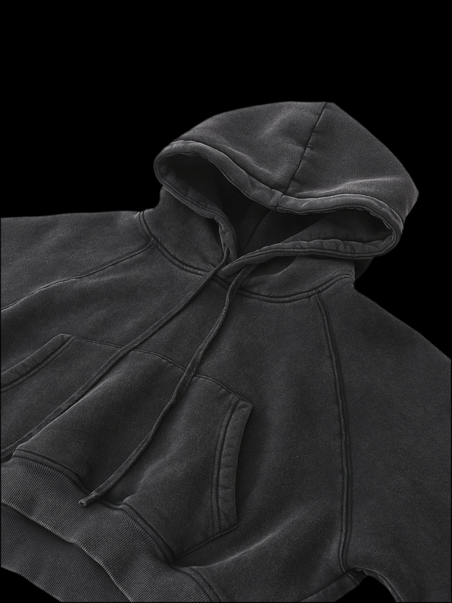 MK0KM Snow Washed Cropped Hoodie