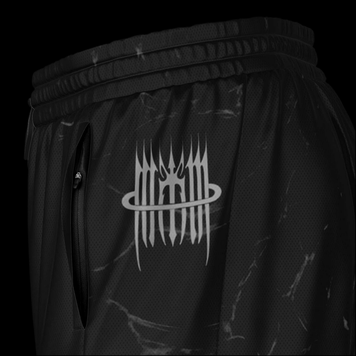 MK0KM Men's 2-in-1 Shorts BLK_PIT