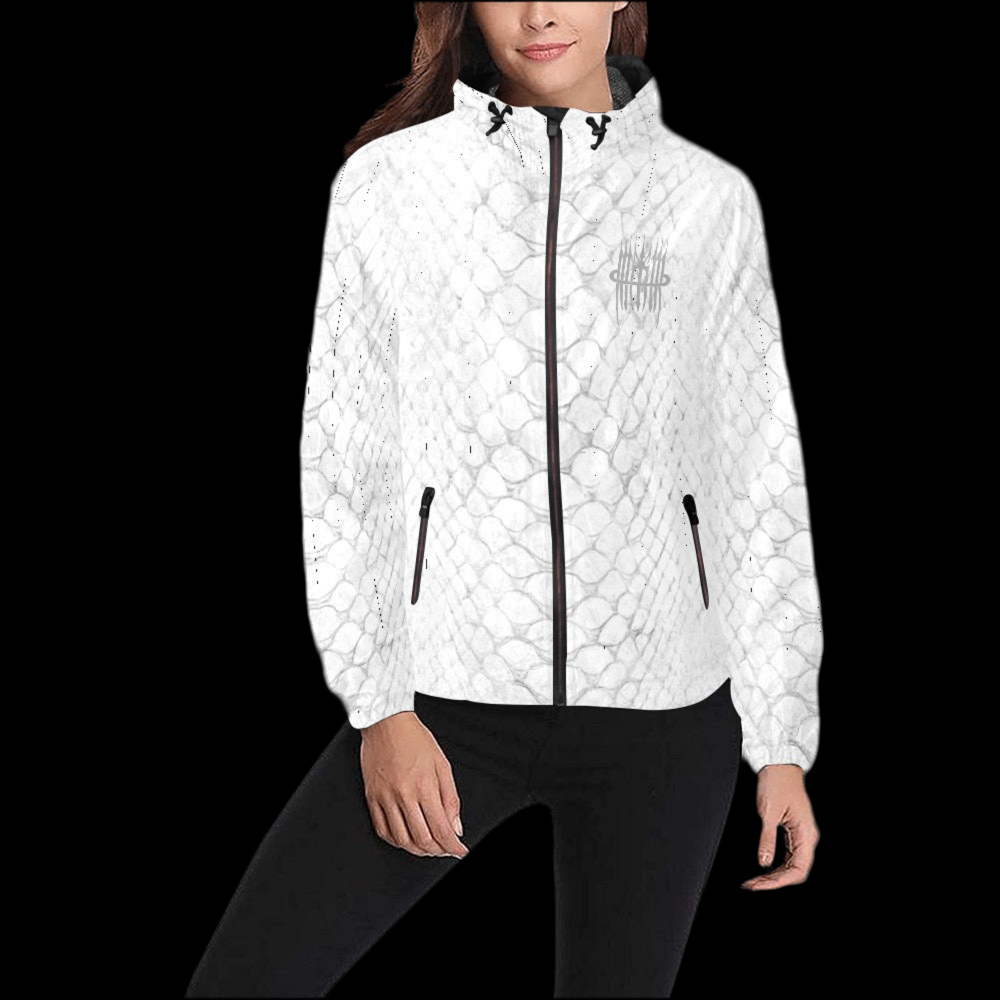 MK0KM Hooded Windbreaker (Model H23) WHT PIT