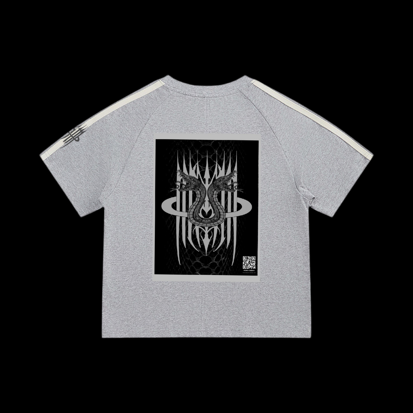 MK0KM Striped Sleeve Cotton T-Shirt