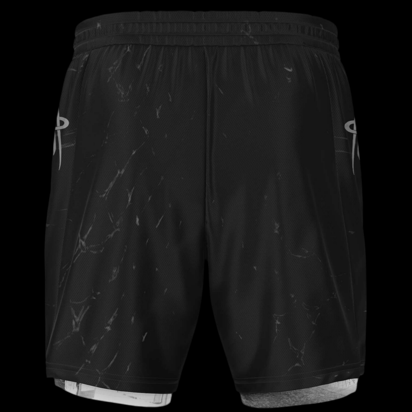MK0KM Men's 2-in-1 Shorts BLK_PIT