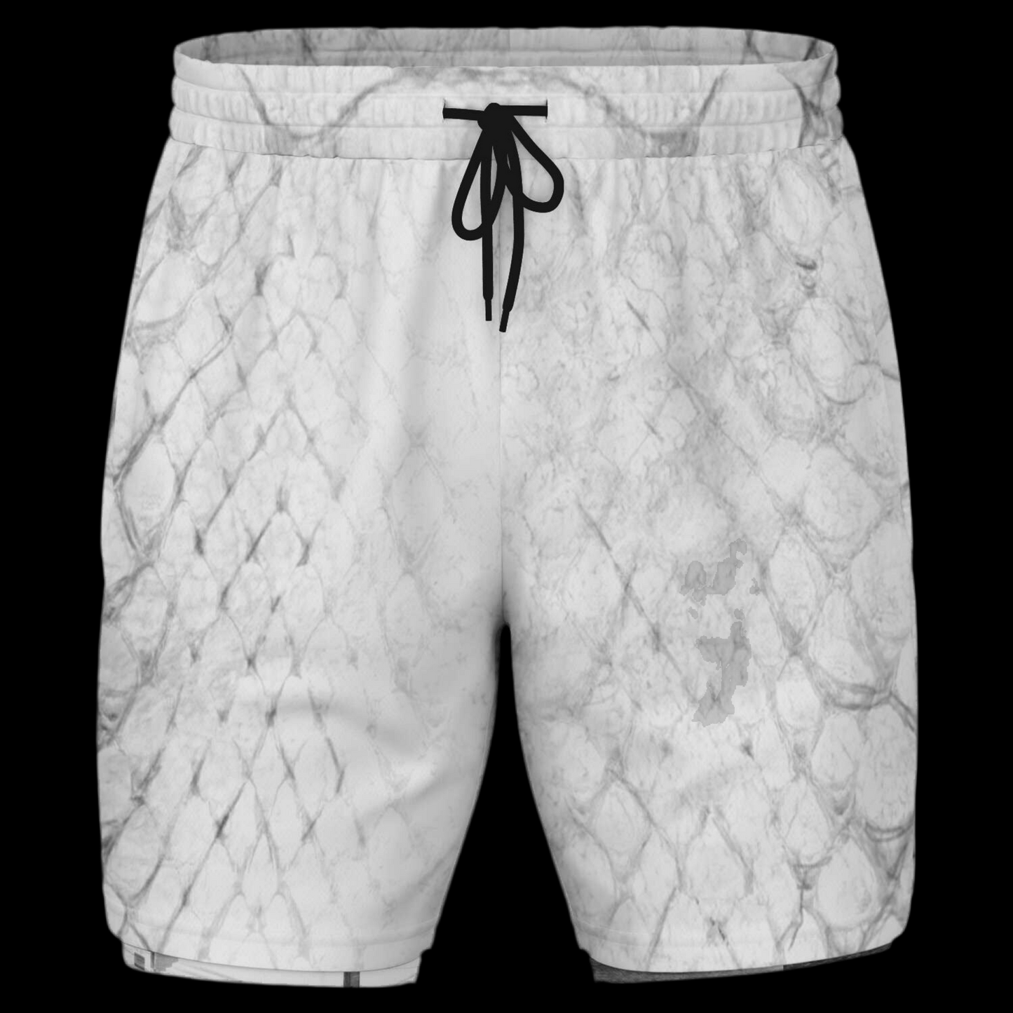 MK0KM Men's 2-in-1 Shorts WHT_PIT