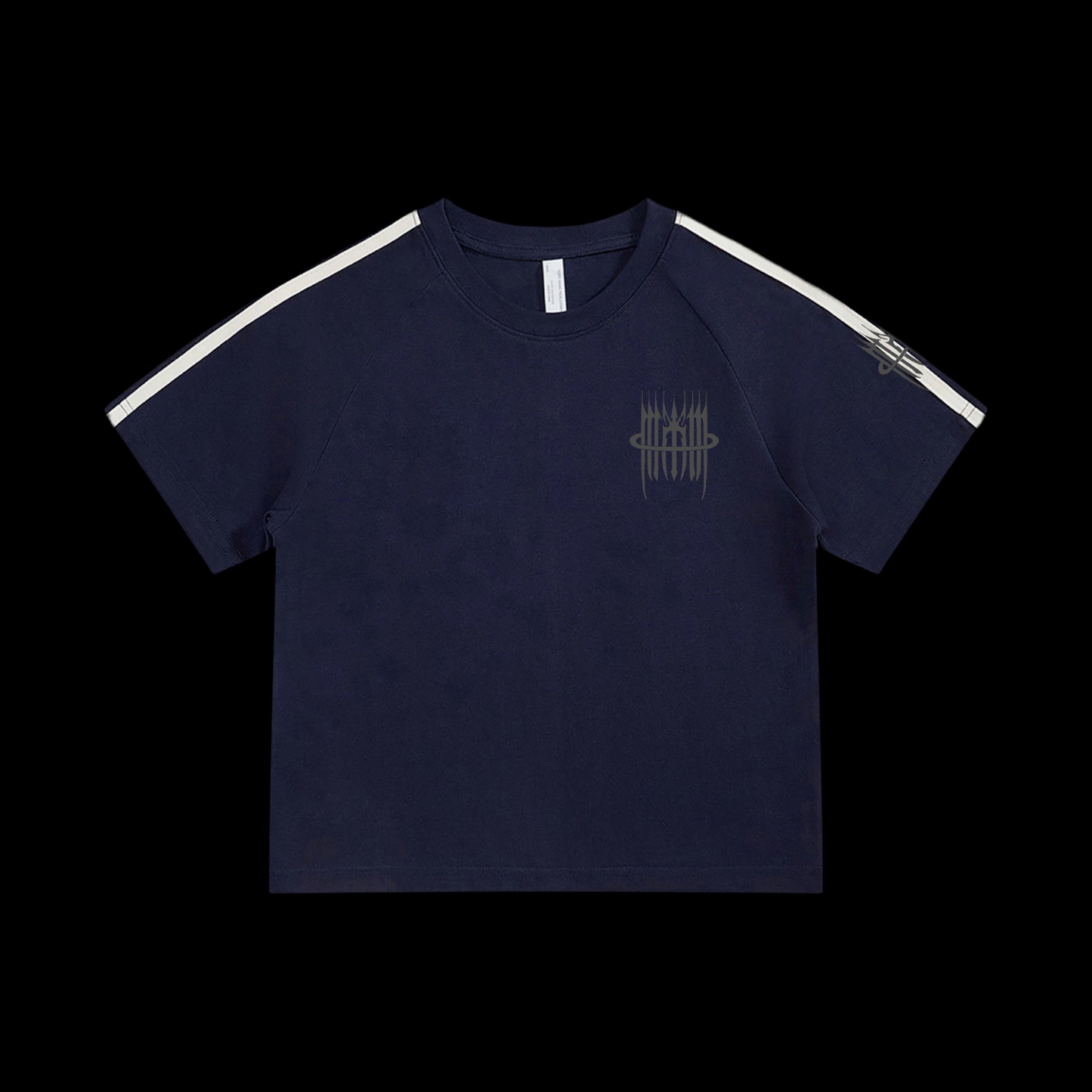 MK0KM Striped Sleeve Cotton T-Shirt