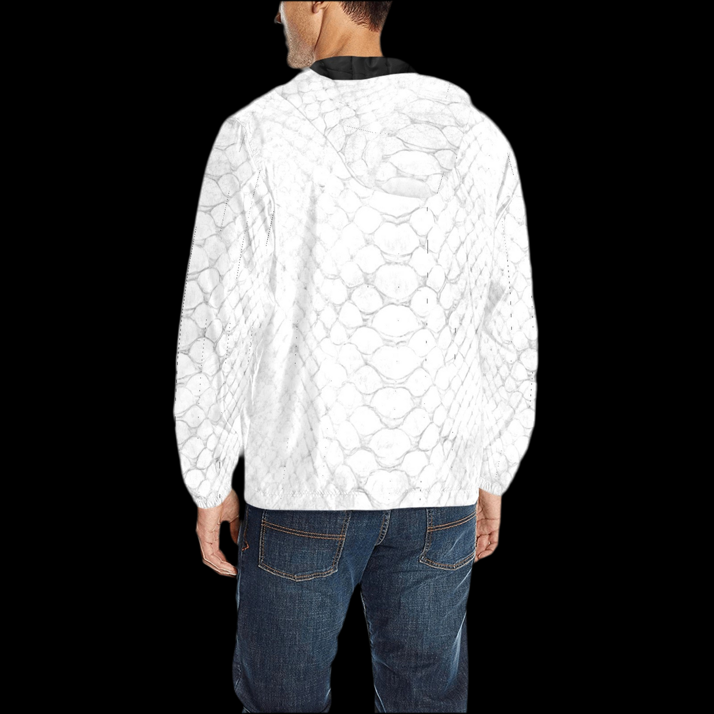 MK0KM Men's Windbreaker H35 WHT PIT