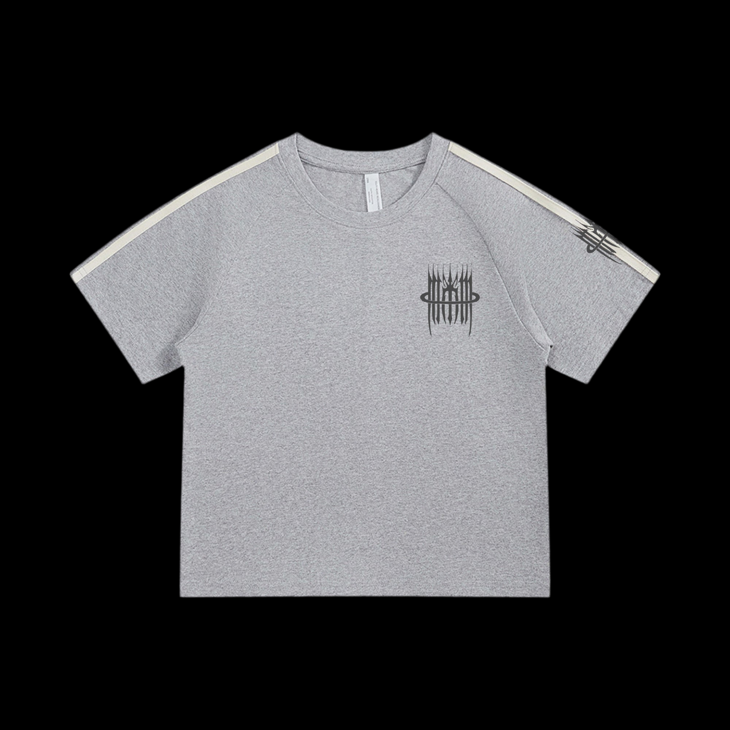 MK0KM Striped Sleeve Cotton T-Shirt