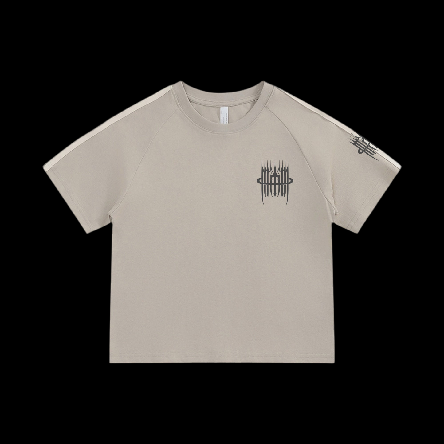 MK0KM Striped Sleeve Cotton T-Shirt