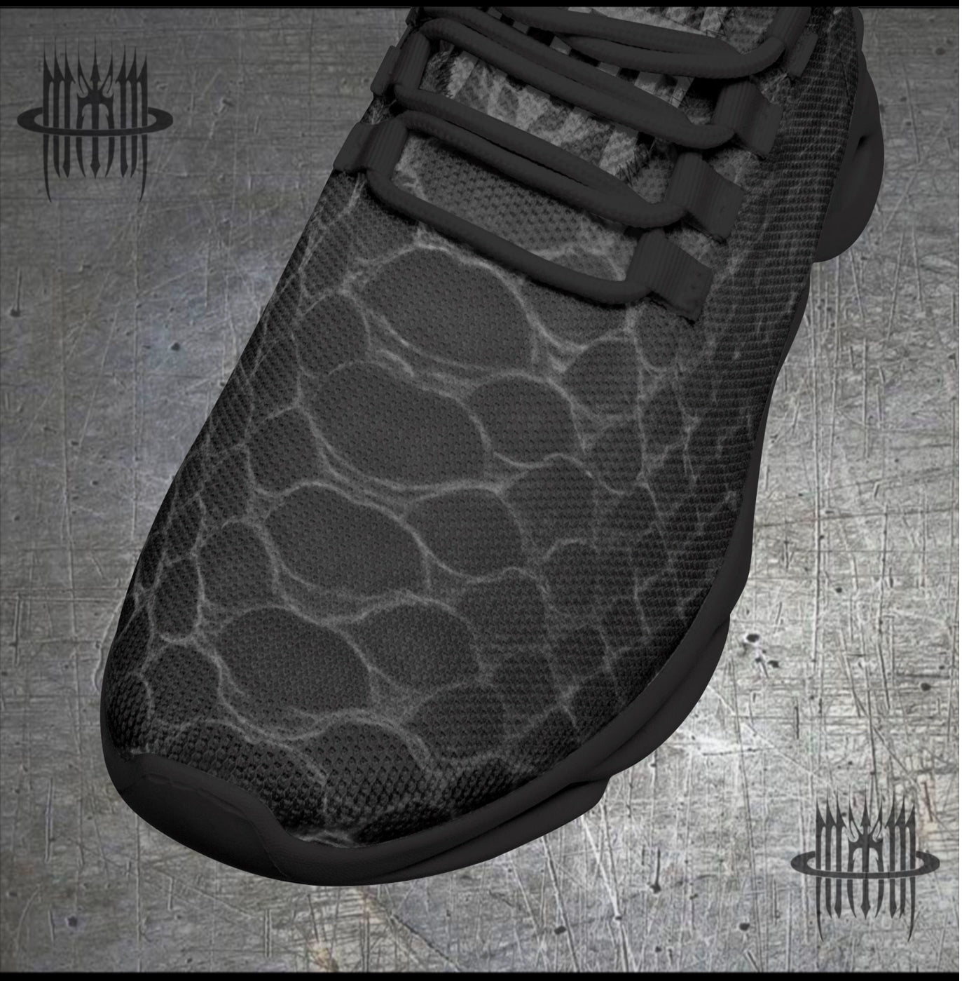 Mk0KM Bounce Mesh Knit Sneakers - Black