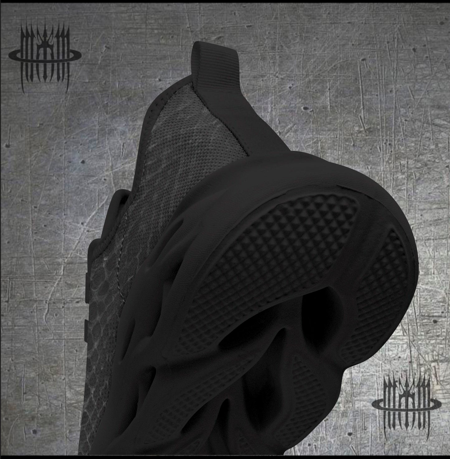 Mk0KM Bounce Mesh Knit Sneakers - Black