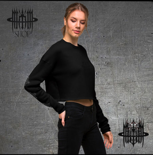 MK0KM Chic Comfort: Cropped Sweatshirt with Soft Fabric and Fashion-Forward Design