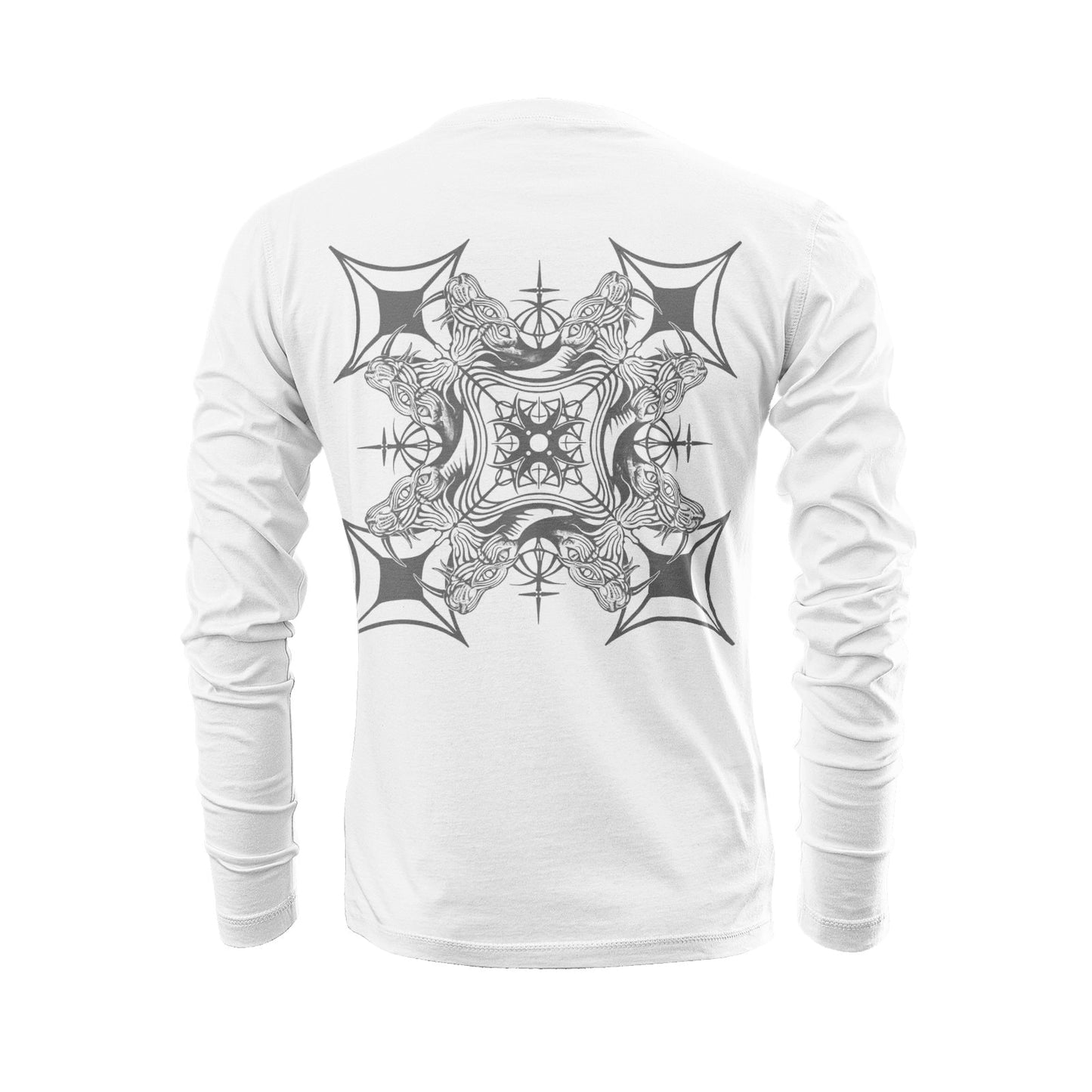 MK0KM Heavyweight 100% Cotton Goth Shirts: Darkness Sustainably with 4 Sphinx and Gothic Cross. Eco-friendly production for you Style