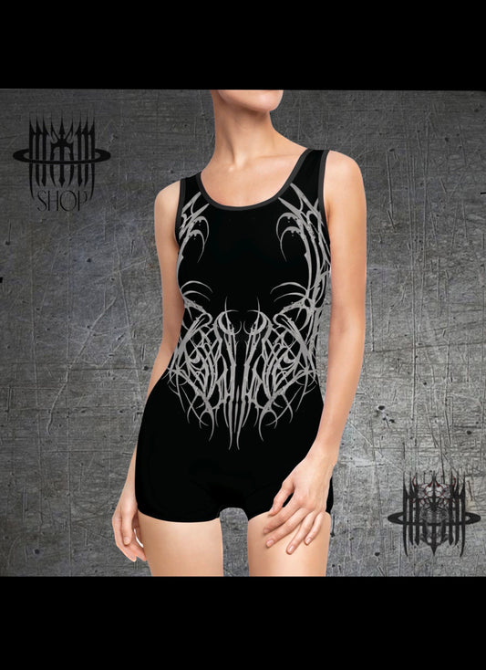 MK0KM_GRX Women's Vintage Swimsuit LVXX