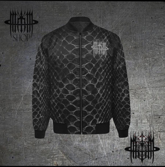 Men's Quilted Bomber Jacket BLK PTN HED X33