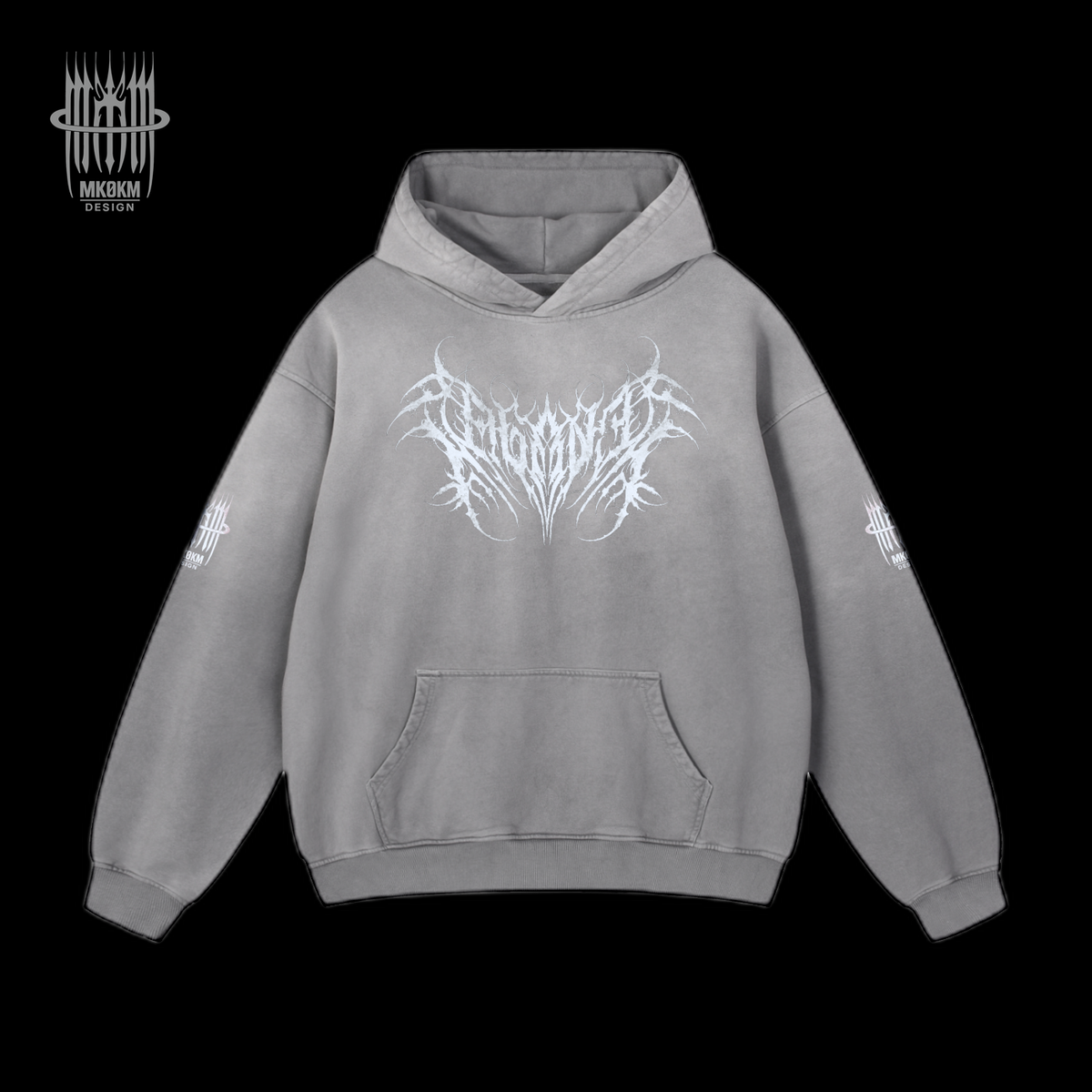 MK0KM Heavyweight Sunfade Oversized Hoodie GRX