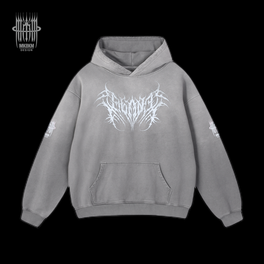 MK0KM Heavyweight Sunfade Oversized Hoodie GRX