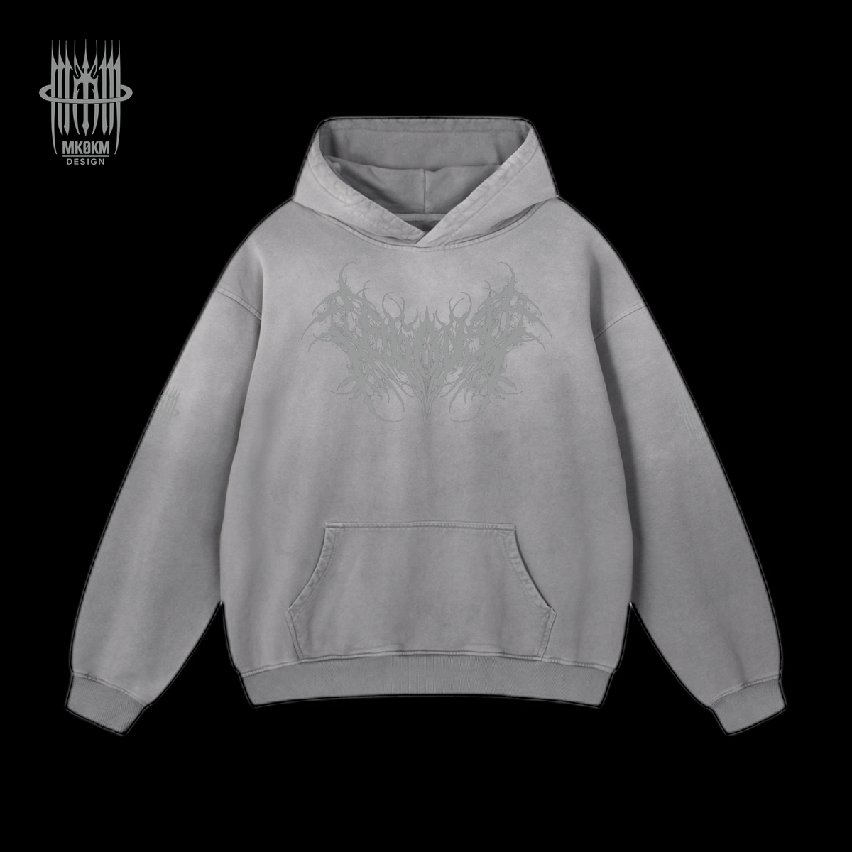 MK0KM Heavyweight Sunfade Oversized Hoodie GRX