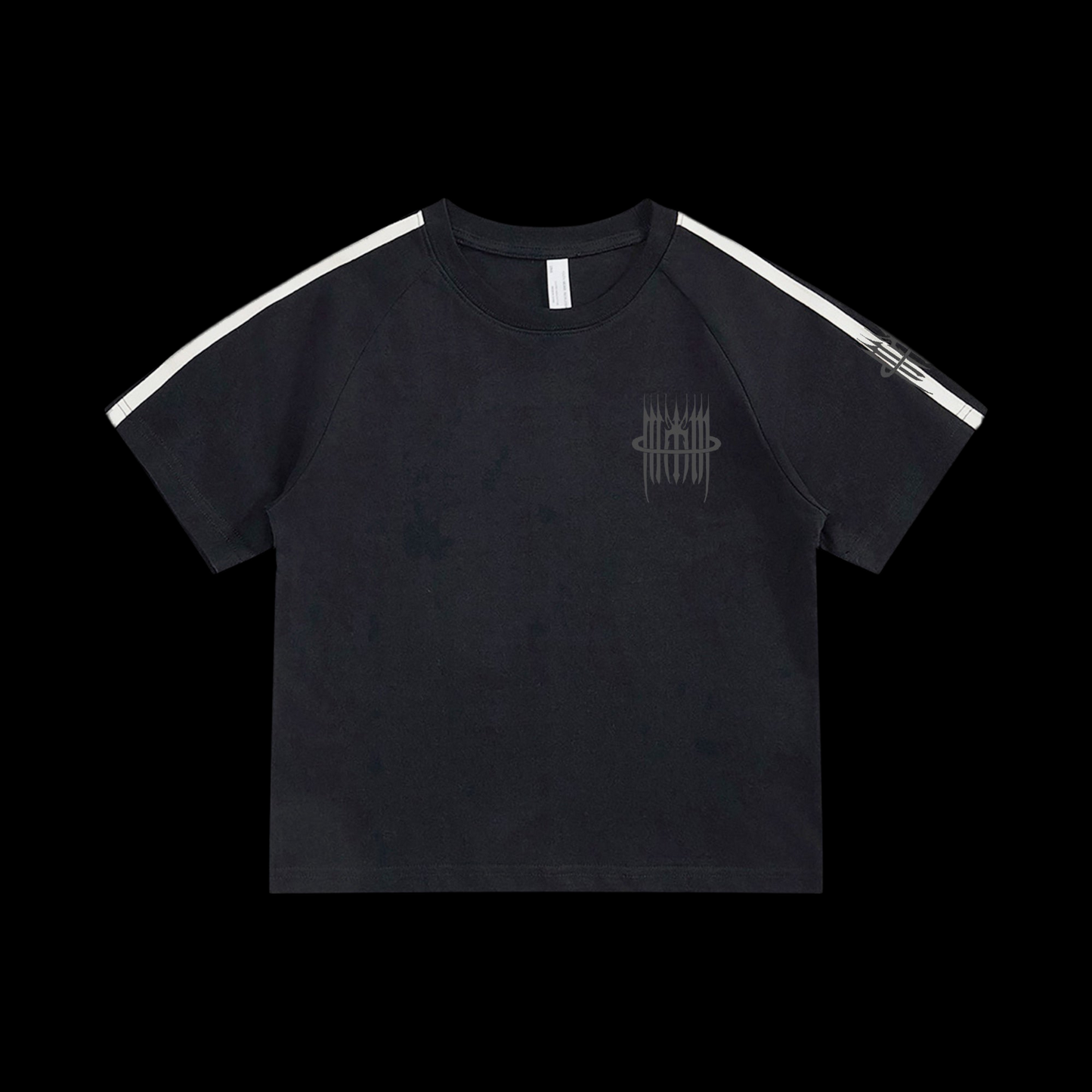 MK0KM Striped Sleeve Cotton T-Shirt