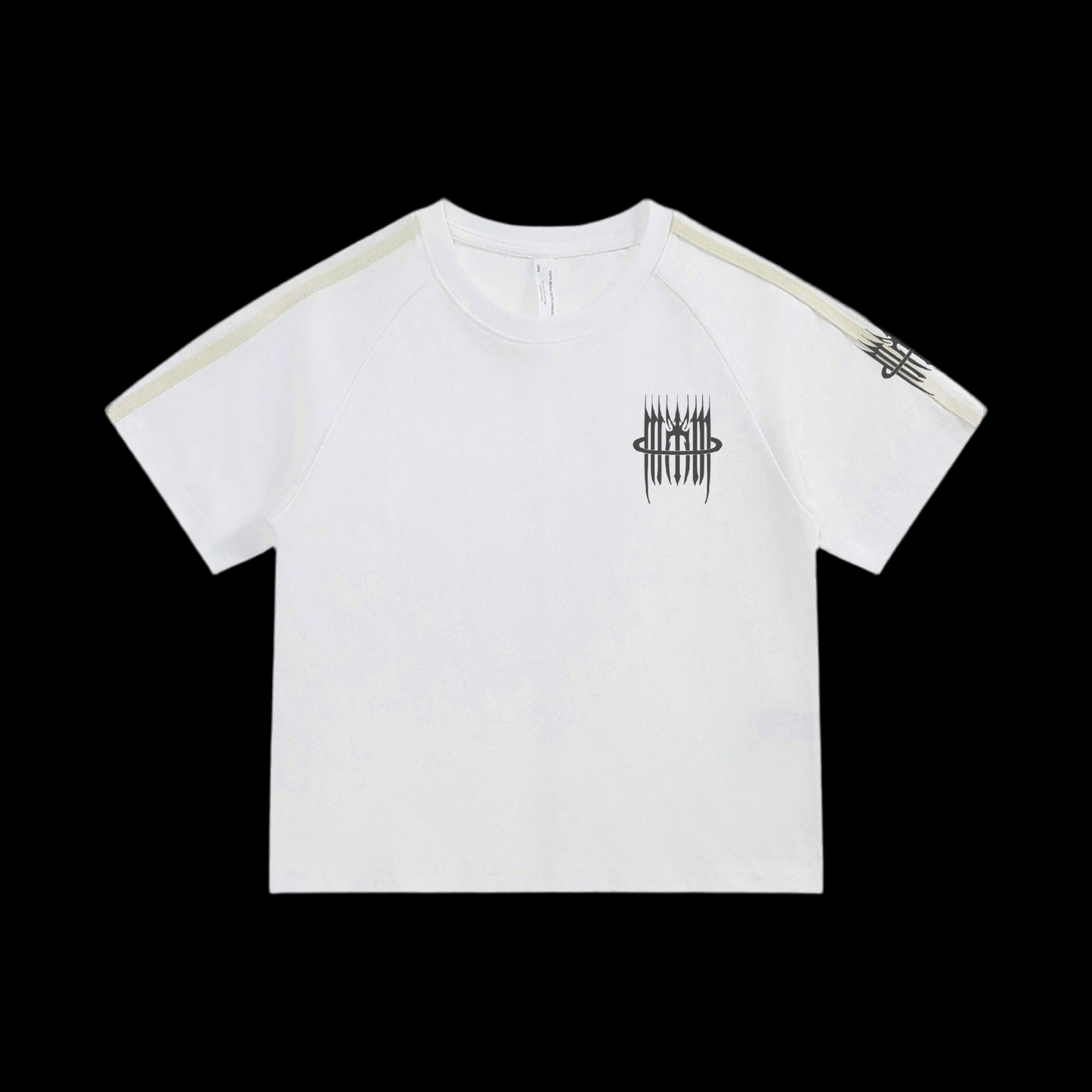 MK0KM Striped Sleeve Cotton T-Shirt