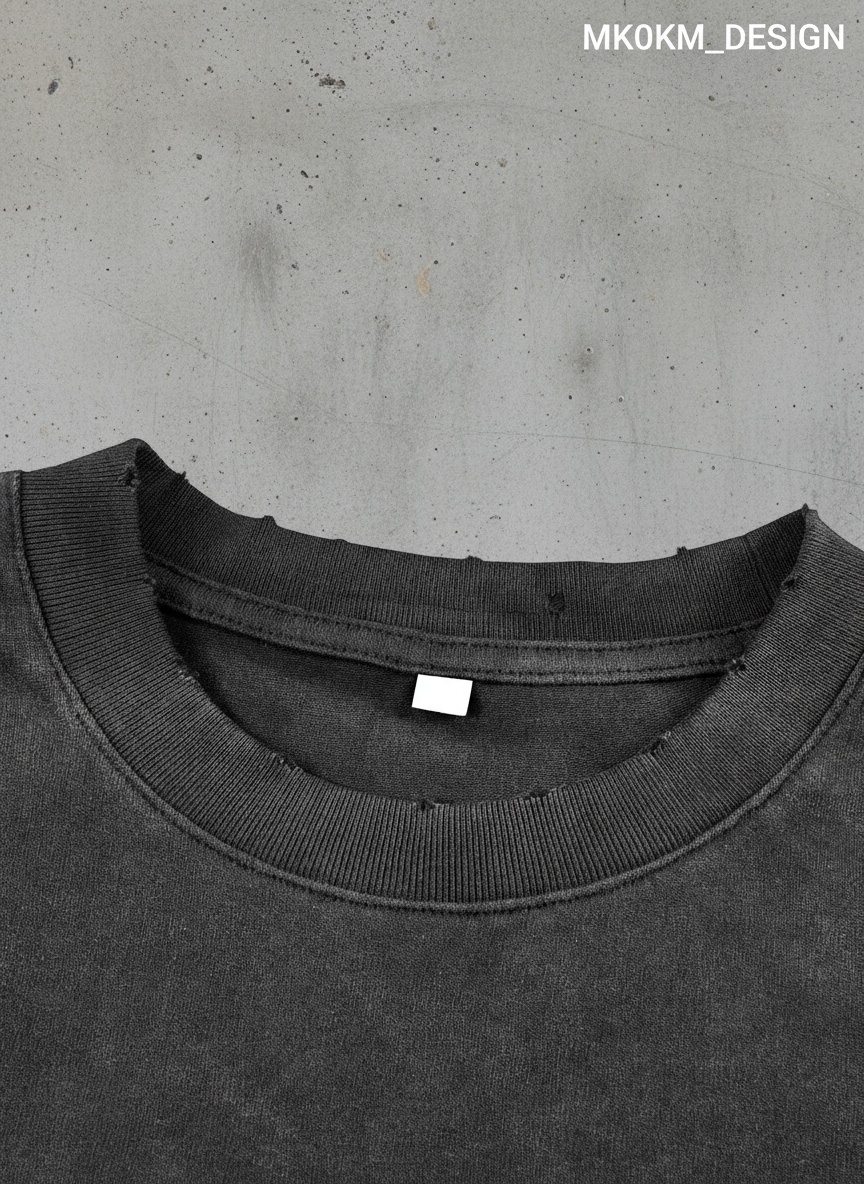 MK0KM Sunfade Hand-Frayed Faux Two-Piece T-Shirt