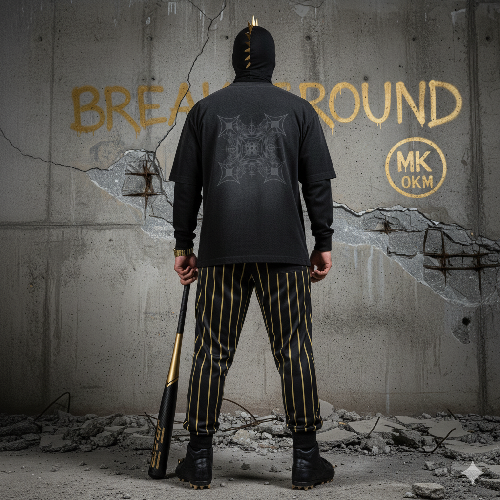 MK0KM Sunfade Hand-Frayed Faux Two-Piece T-Shirt