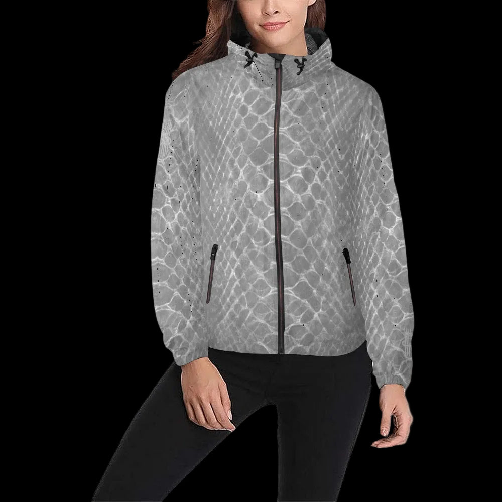 MK0KM Dark Goth Spring Windbreaker — Unisex Hooded Jacket (Model H23)