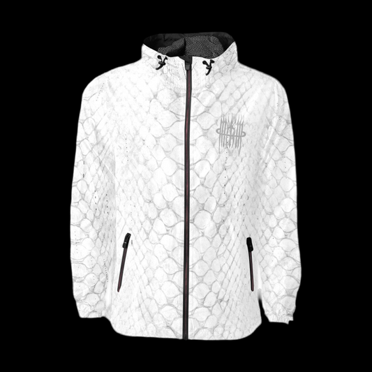 MK0KM Hooded Windbreaker (Model H23) WHT PIT