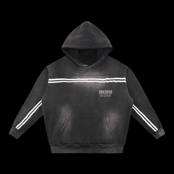 MK0KM Sun Fade Contrast Tape Fleece Hoodie