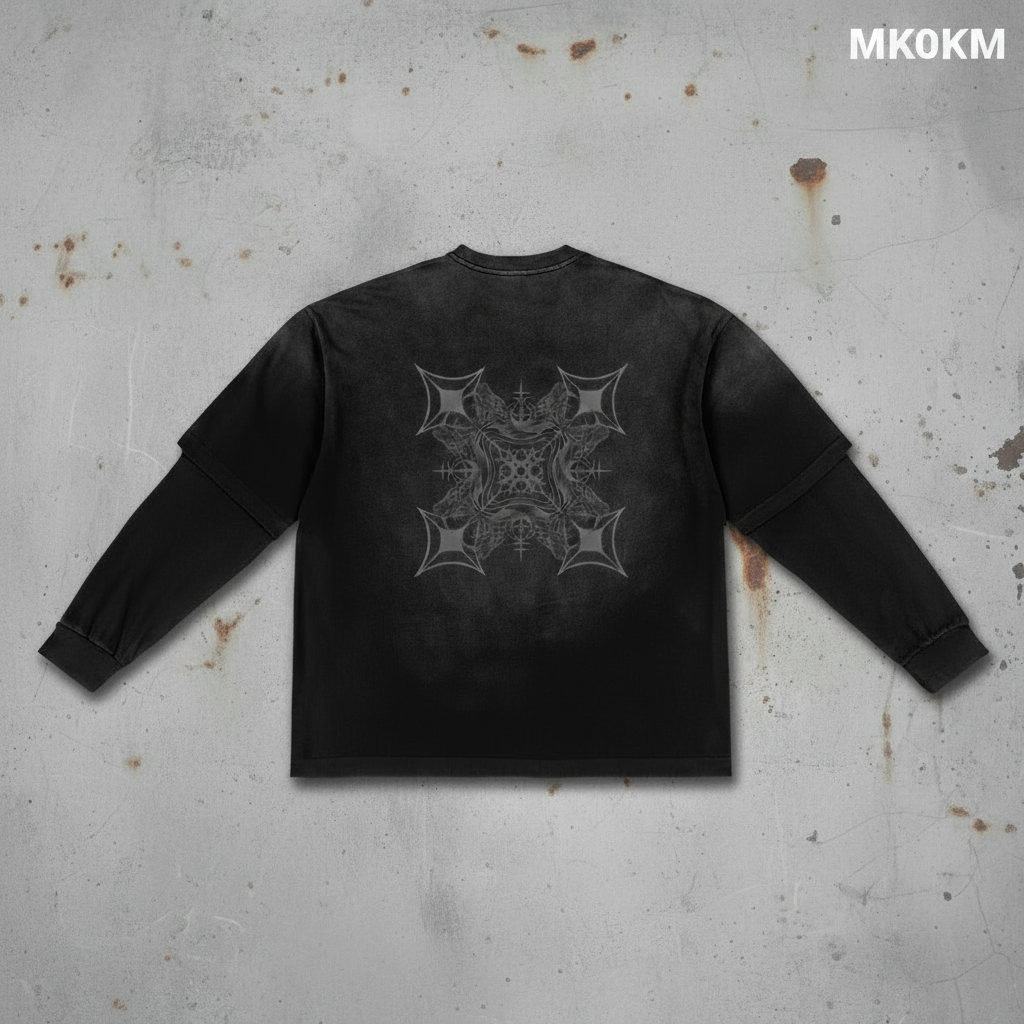 MK0KM Sunfade Hand-Frayed Faux Two-Piece T-Shirt