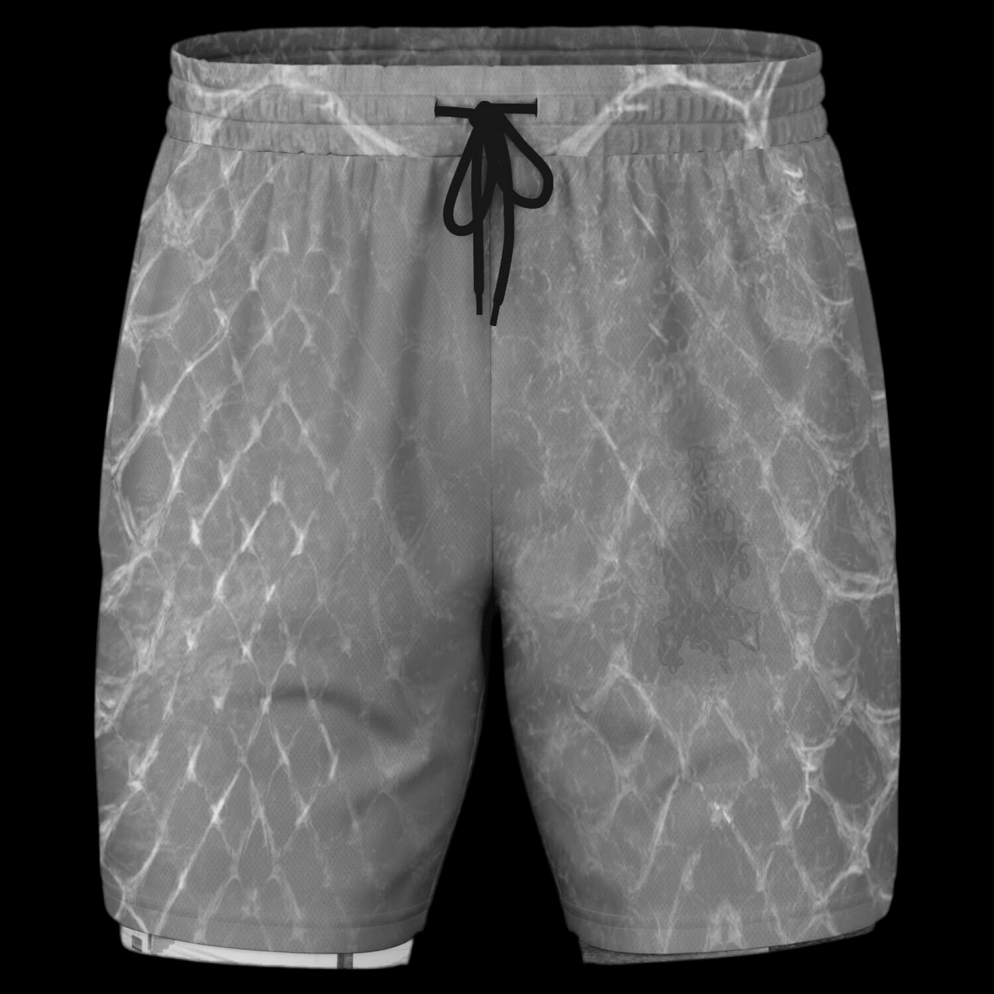MK0KM Men's 2-in-1 Shorts GRY_PIT