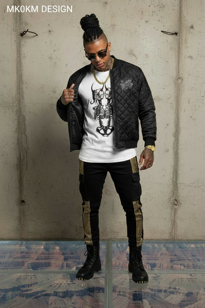 MK0KM Womens Boxy Quilted Jacket