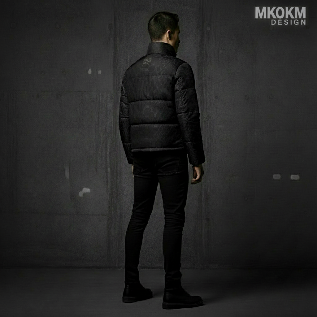 MK0KM PUFFER BLK ANK LUX