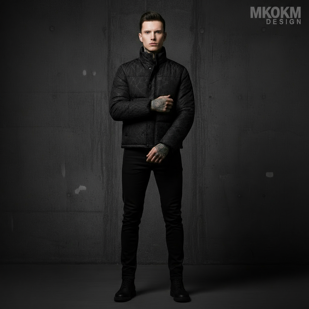 MK0KM PUFFER BLK ANK LUX