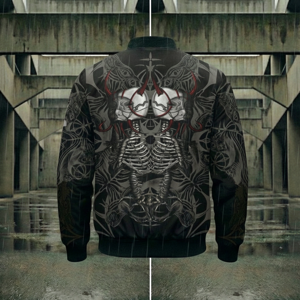 MK0KM. Men's Bomber Jacket (AOP) HLLBND FLL X