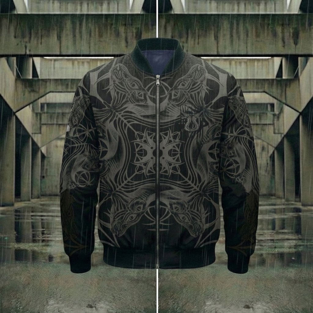 MK0KM. Men's Bomber Jacket (AOP) HLLBND FLL X