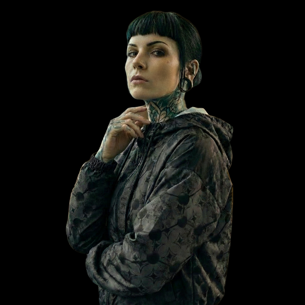 Black background test — MK0KM Women’s cropped windbreaker WND_BRK0