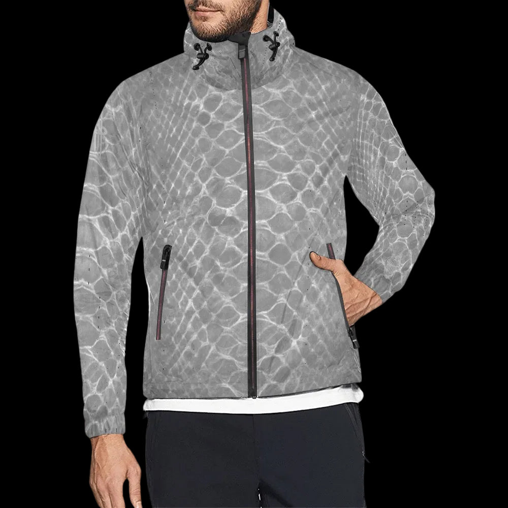 MK0KM Dark Goth Spring Windbreaker — Unisex Hooded Jacket (Model H23)