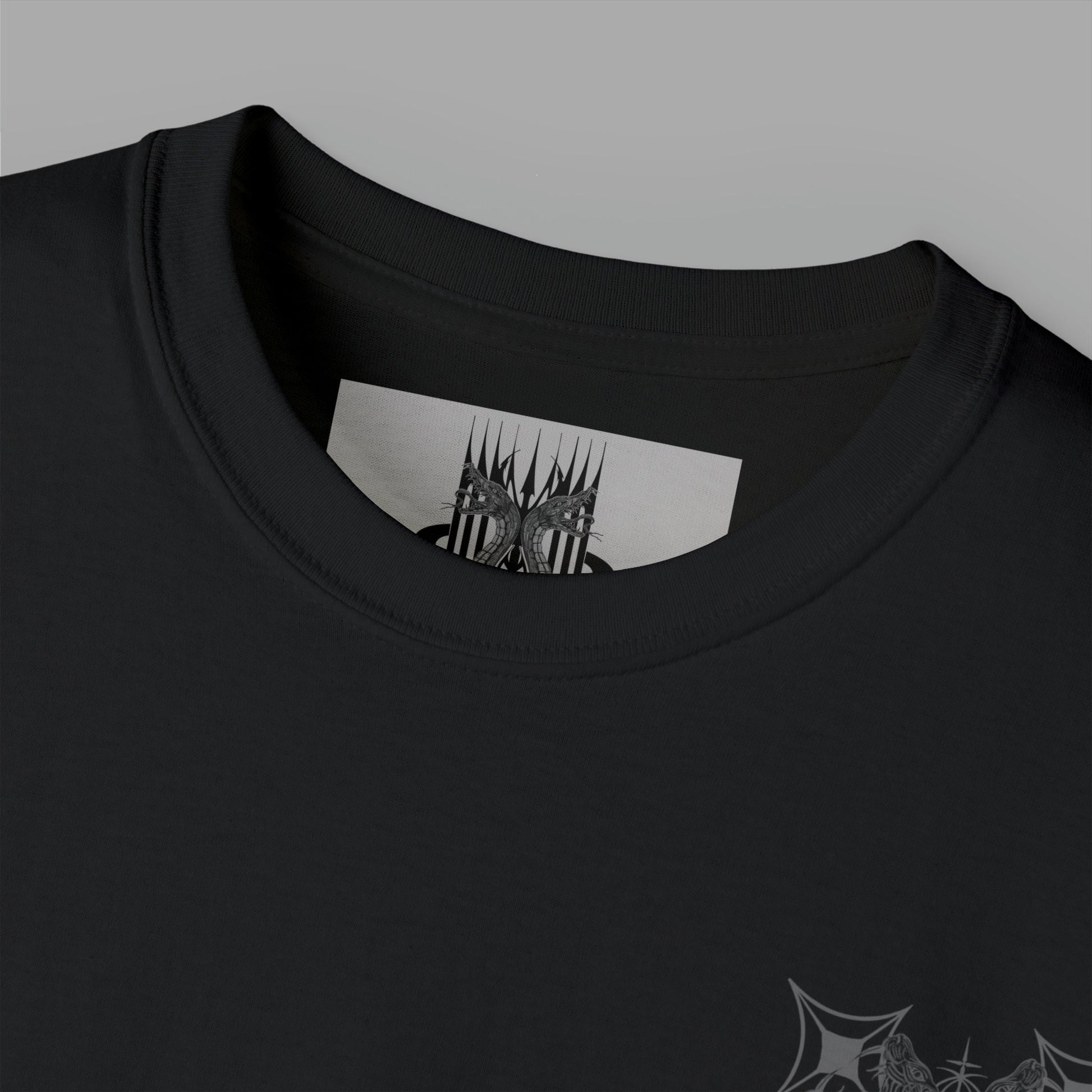 MK0KM Dark Sphinx Cat Gothic Cross Unisex Ultra Cotton Sustainable Fashion Eco-Gothic Diversity in Style: Unisex dark sand different colors