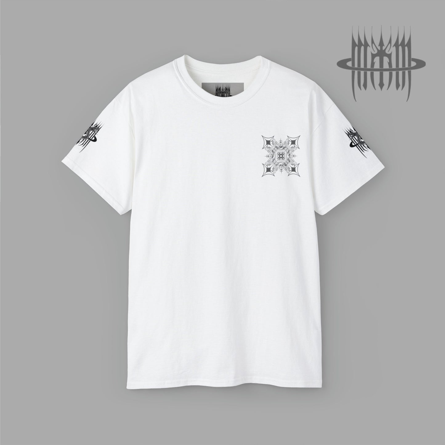 MK0KM Dark Sphinx Cat Gothic Cross Unisex Ultra Cotton Sustainable Fashion Eco-Gothic Diversity in Style: Unisex dark sand different colors