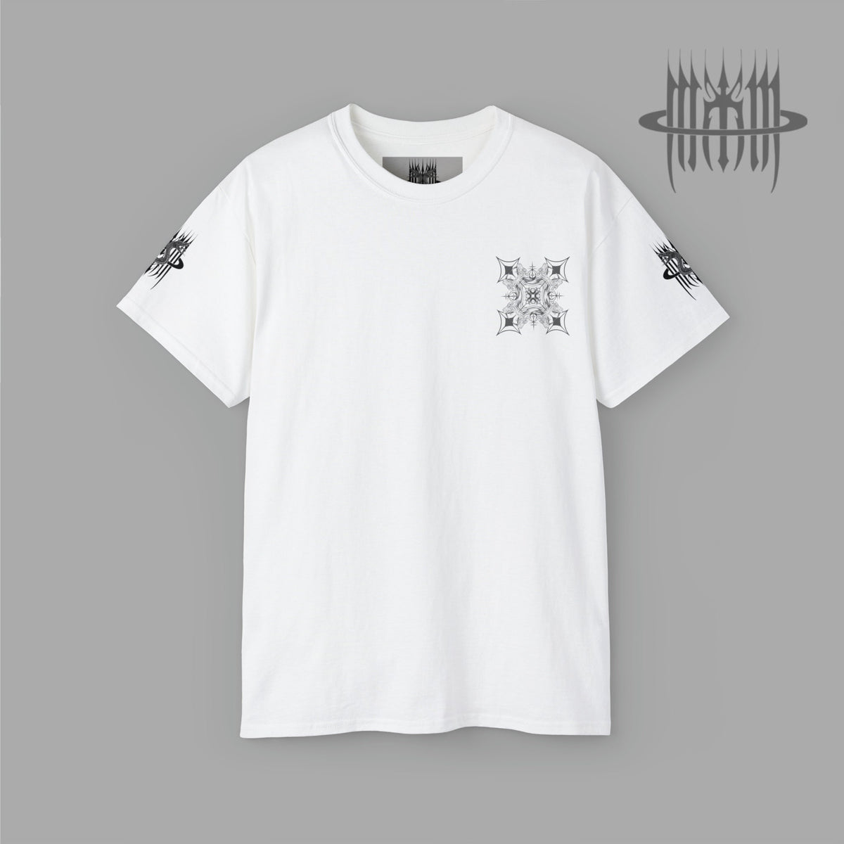 MK0KM Dark Sphinx Cat Gothic Cross Unisex Ultra Cotton Sustainable Fashion Eco-Gothic Diversity in Style: Unisex dark sand different colors