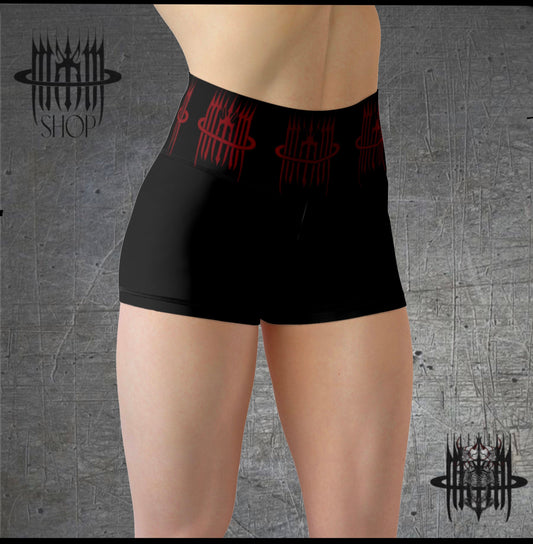Mk0KM Women's Yoga Shorts LOGO_LOGO