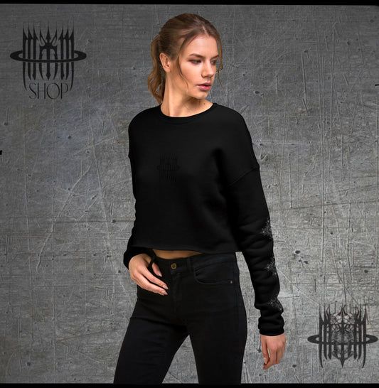 Chic Comfort: Cropped Sweatshirt with Soft Fabric and Fashion-Forward Design | MK0KM