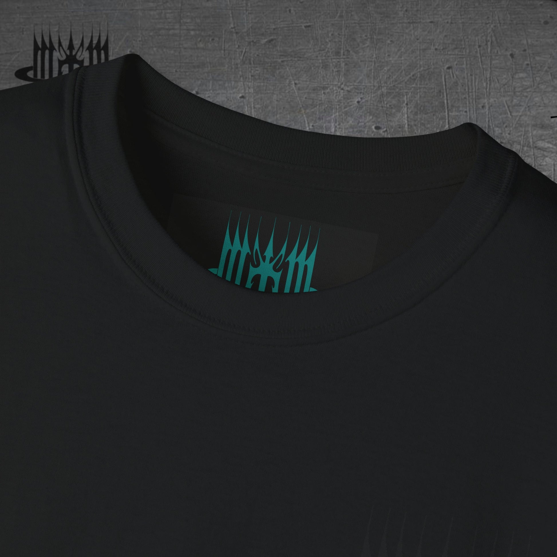 MK0KM Black Ultra Cotton Eco-Dark Goth Streetwear Unique Style in Black-on-Black Sustainable Fashion with a Mysterious and Refined Edge!
