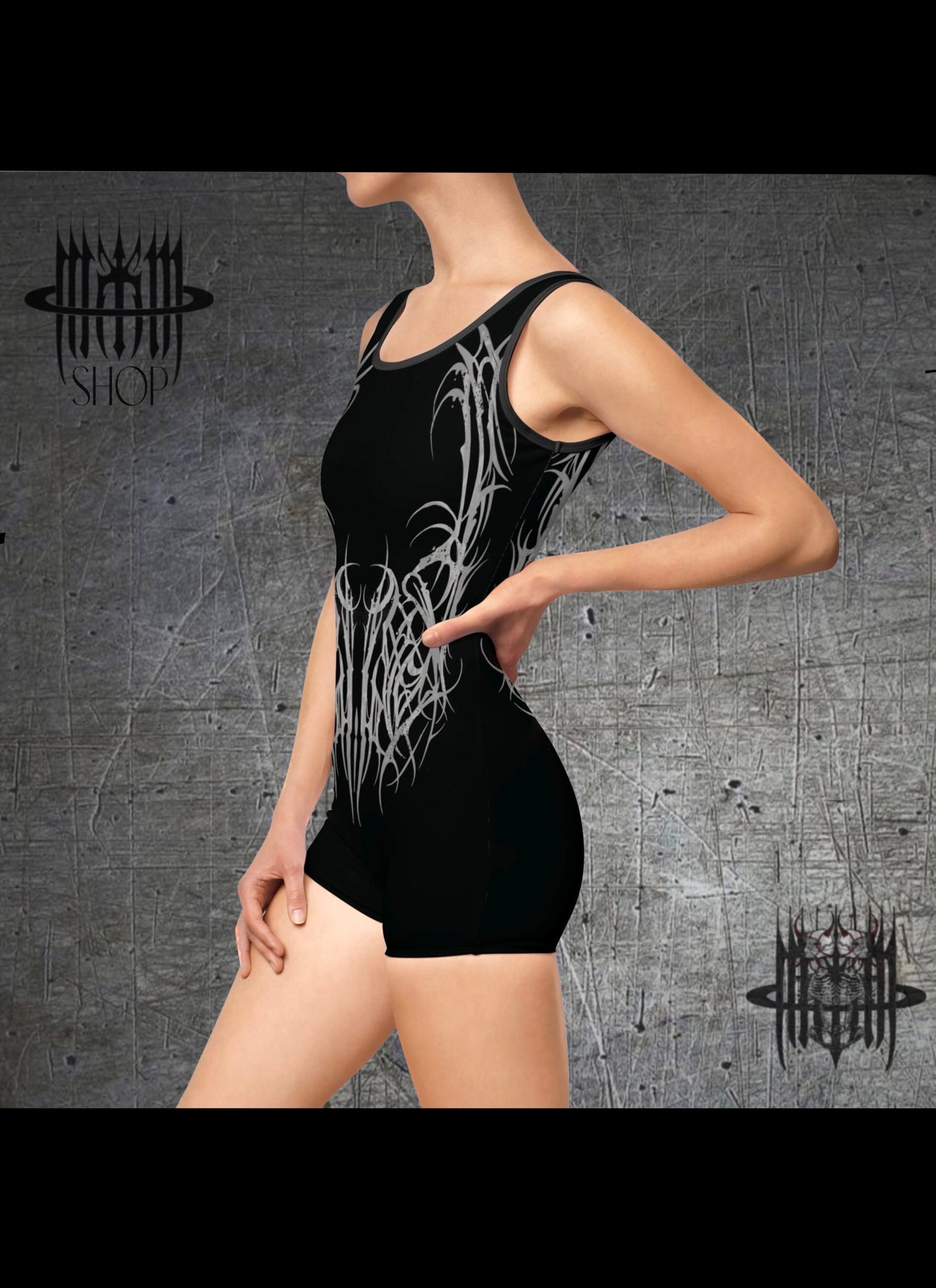 MK0KM_GRX Women's Vintage Swimsuit LVXX