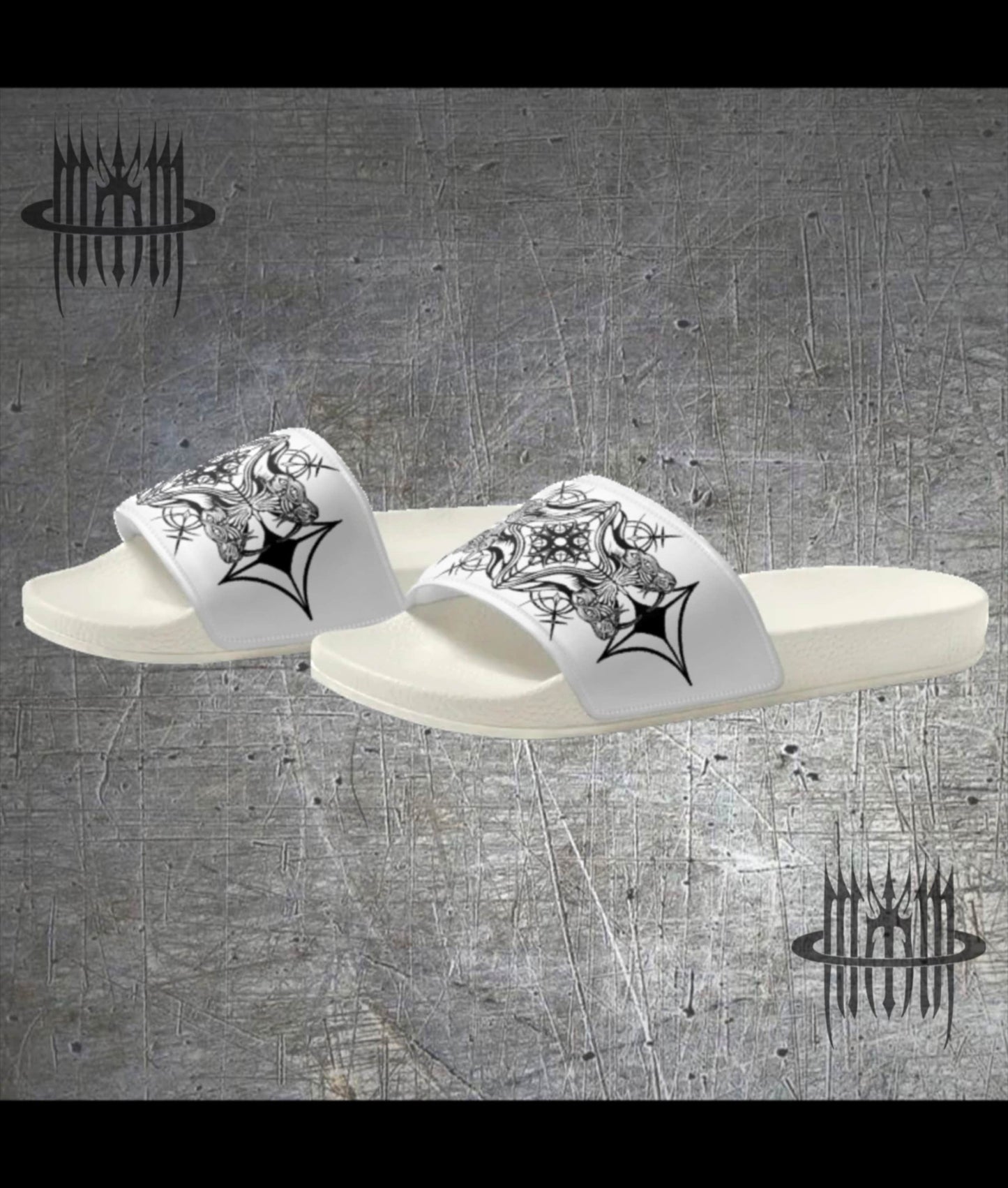 MK0KM Men’s slides BLV WHT