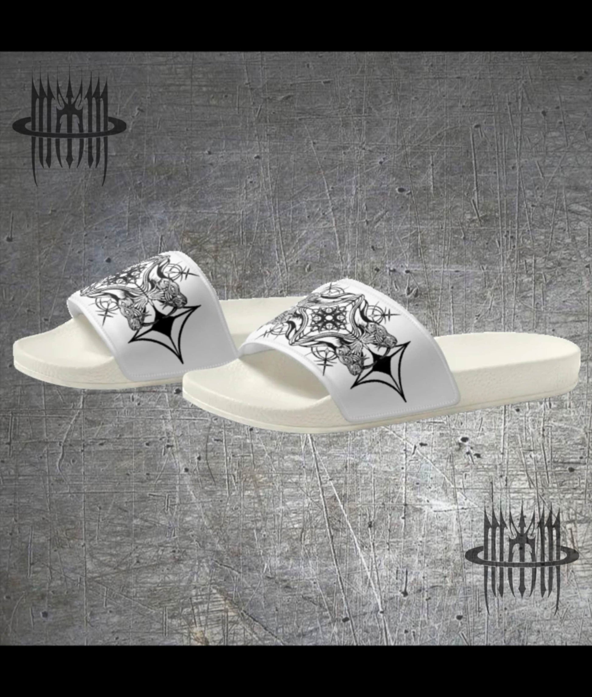 MK0KM Men’s slides BLV WHT
