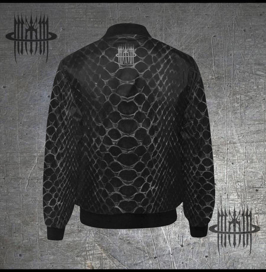 Men's Quilted Bomber Jacket BLK PTN HED X33