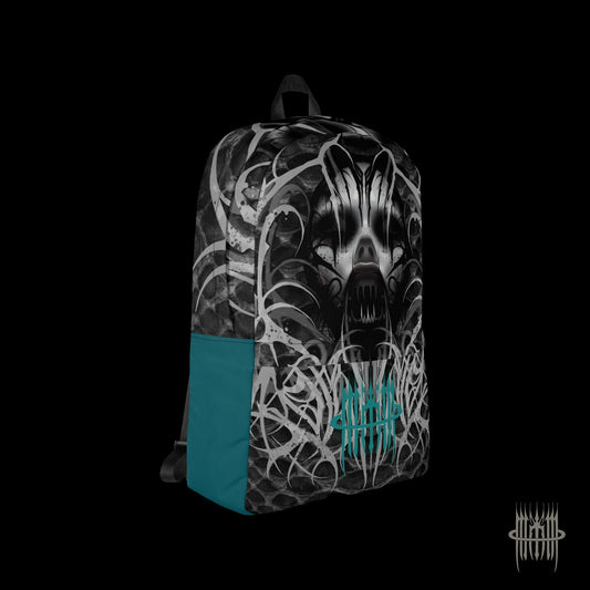 MK0KM Backpack GRX – three-quarter view showing shoulder strap, on black background